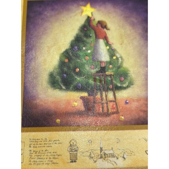 Christmas Style Coasters Set Of 6 - Cork backing Holiday Winter Tree Snowman - Picture 8 of 12